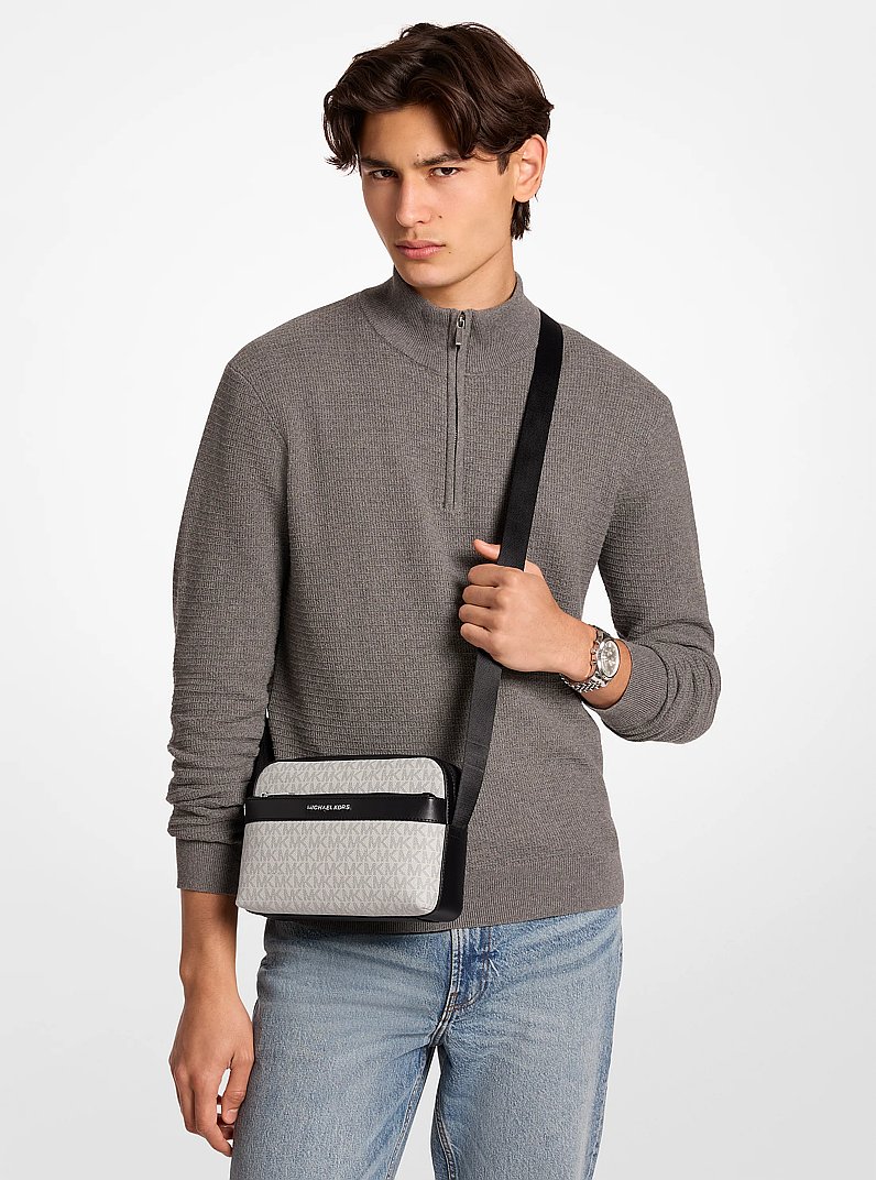 Jet Set Logo Crossbody Bag in NICKEL | Michael Kors