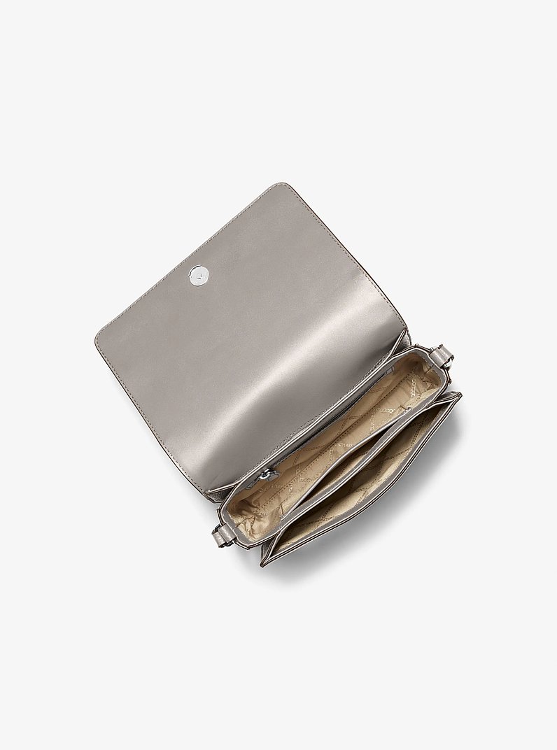 Holly Medium Embellished Pebbled Leather Crossbody Bag