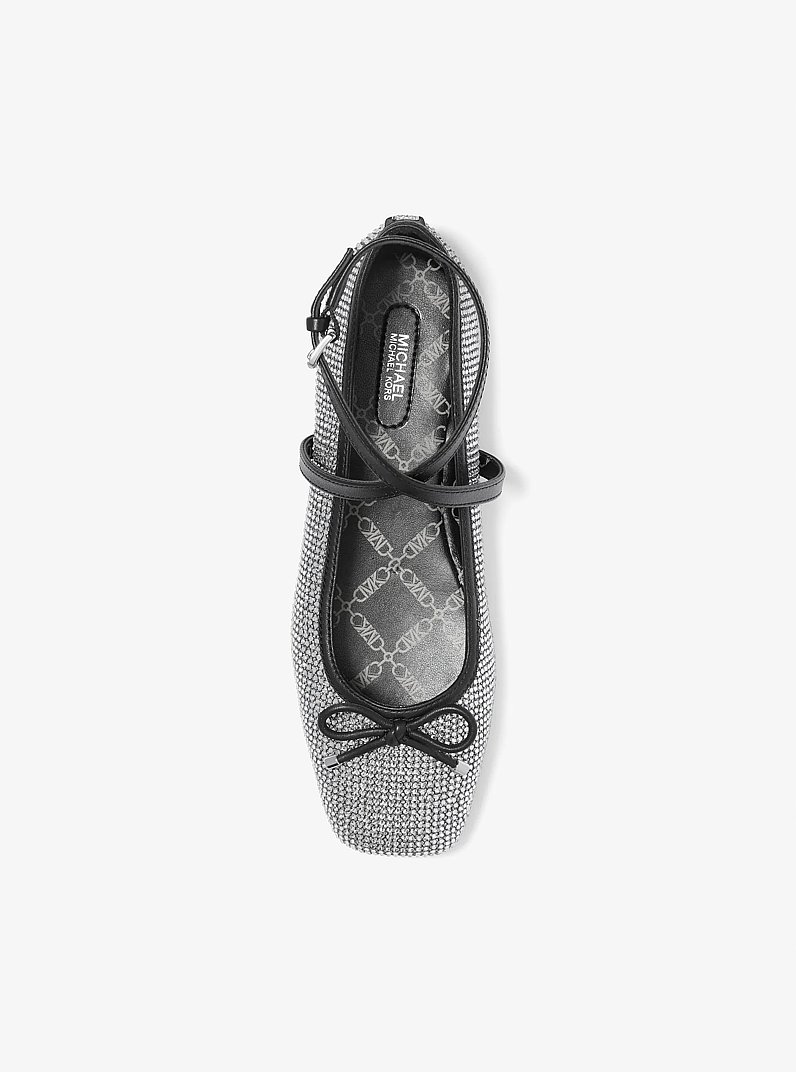 Collette Crystal Embellished Ballet Flat in BLACK | Michael Kors