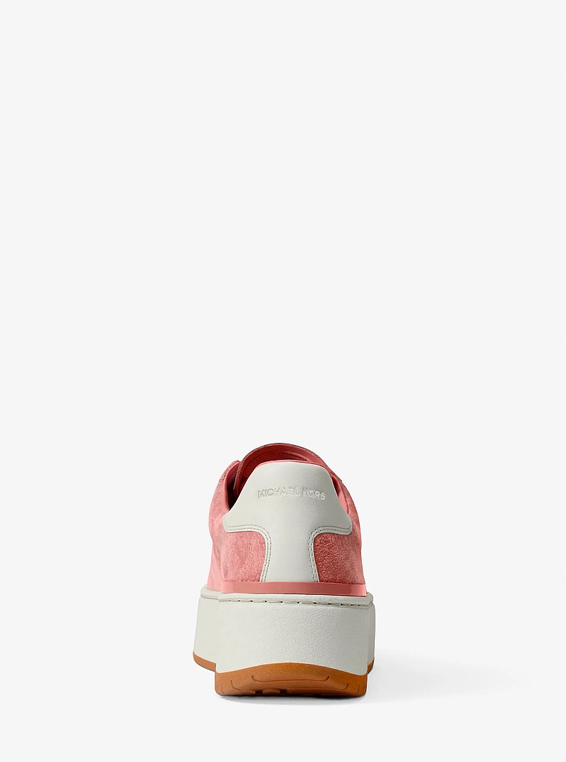 Sneaker Dottie in pelle scamosciata con plateau in ROSA PRIMULA | Michael Kors
