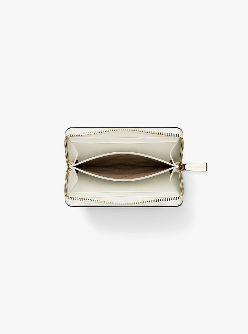 Cartera peque&ntilde;a de piel granulada in MOSS | Michael Kors