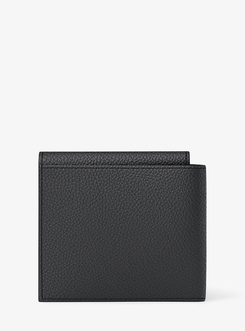 Hudson Pebbled Leather Wallet in BLACK | Michael Kors