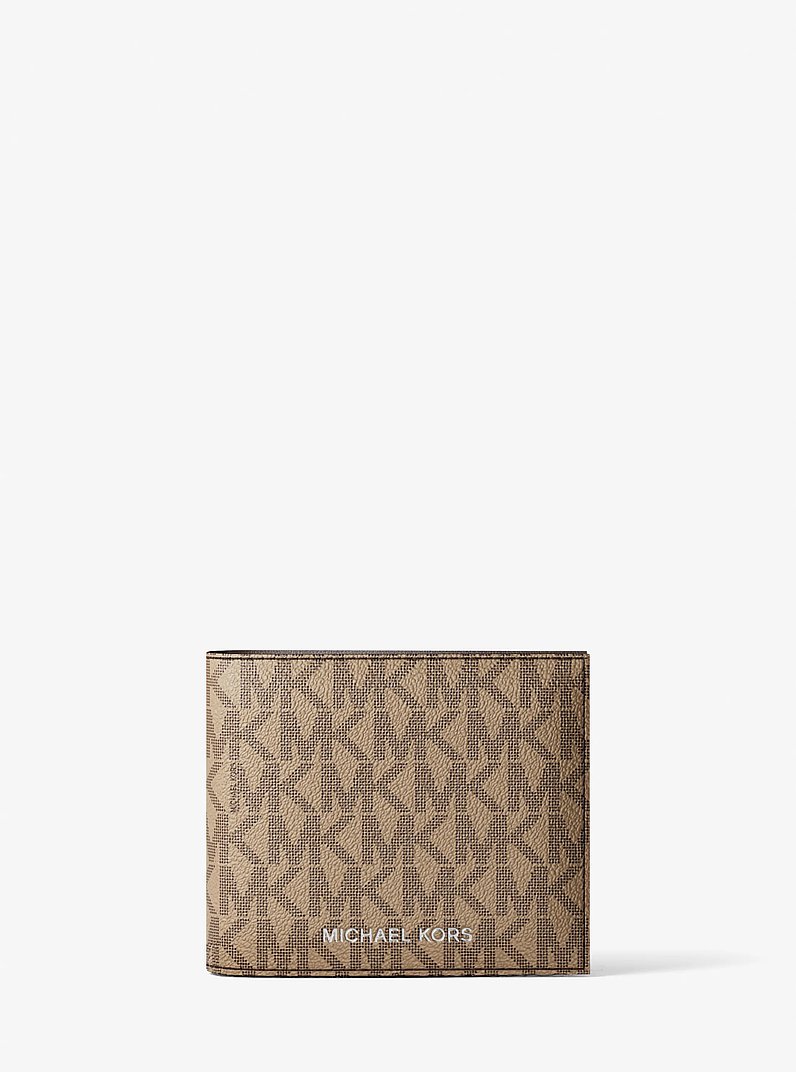 Portefeuille Cooper &agrave; logo avec poche pour pi&egrave;ces de monnaie in POIL DE CHAMEAU | Michael Kors