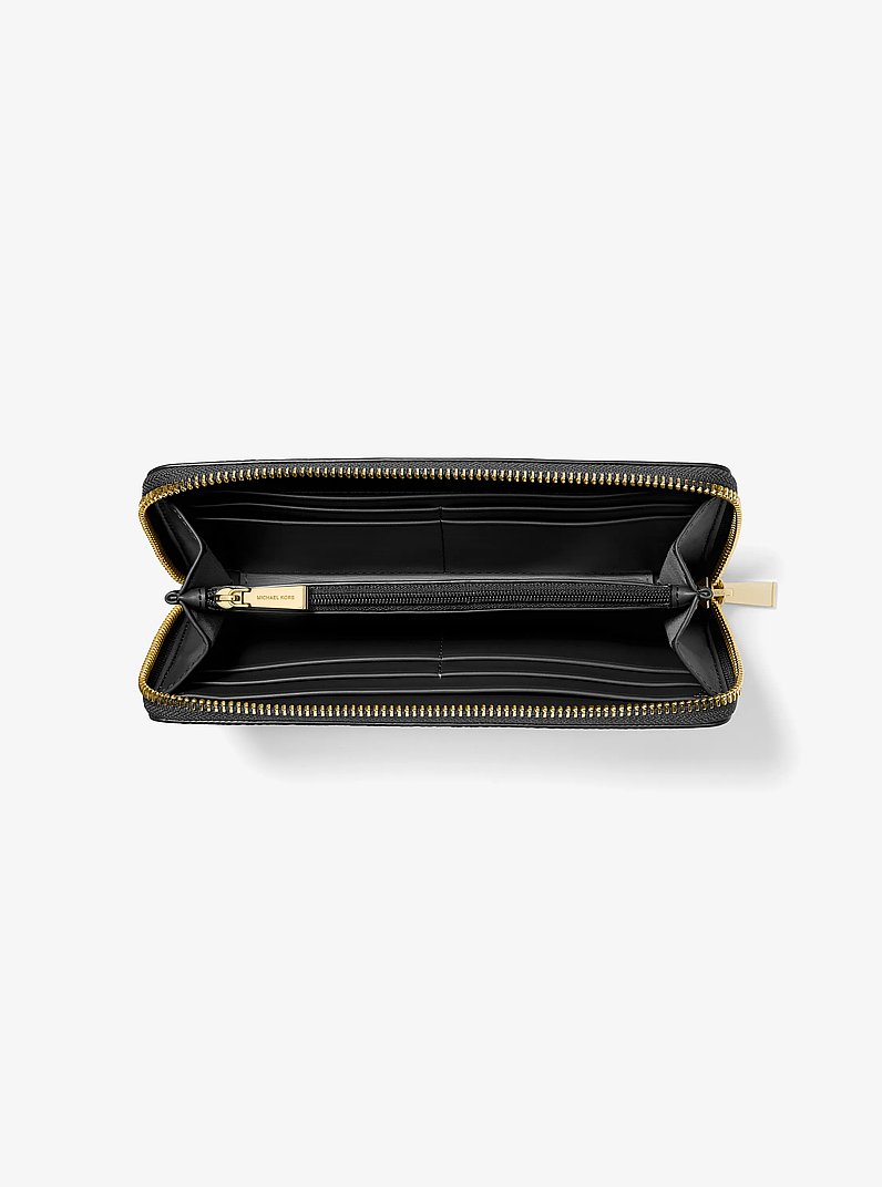 Cartera Jet Set grande de piel granulada in NEGRO | Michael Kors