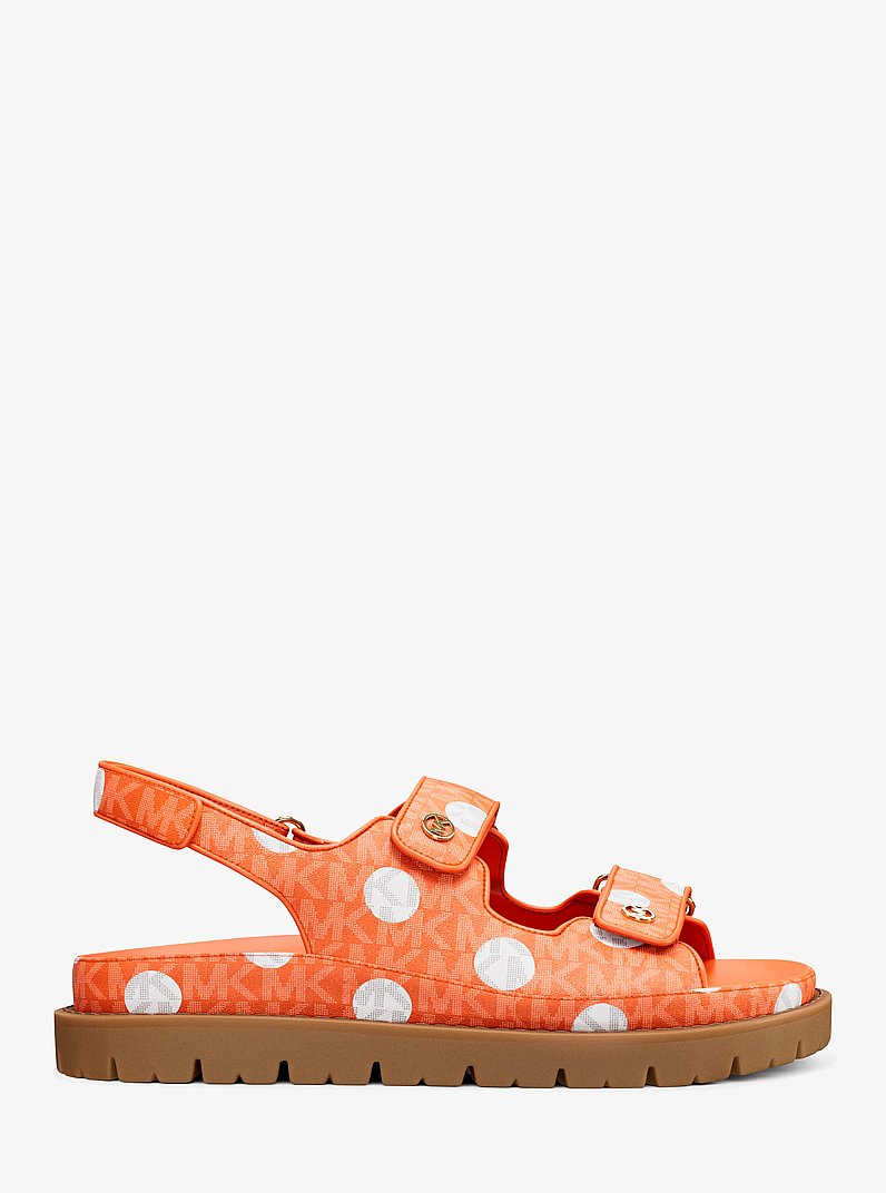 Holland Polka Dot Signature Logo Sandal in RED CLAY | Michael Kors