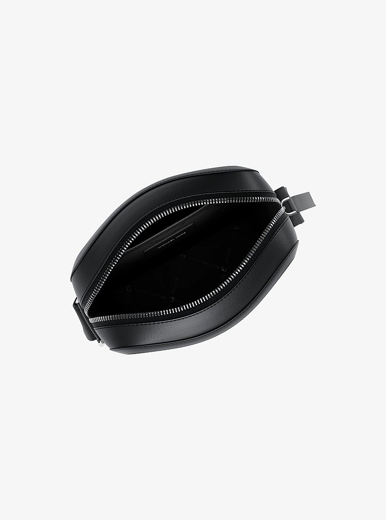 Cooper Metallic Logo Debossed Flight Bag in NAVY | Michael Kors