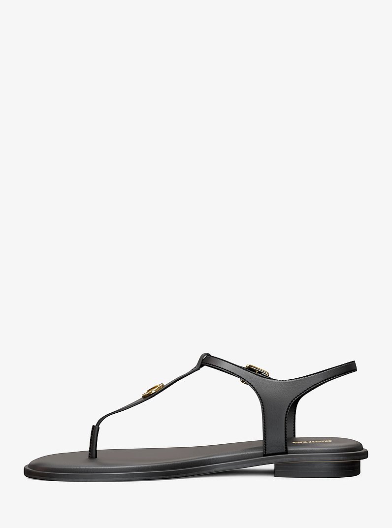 Mallory T-Strap Sandal in BLACK | Michael Kors