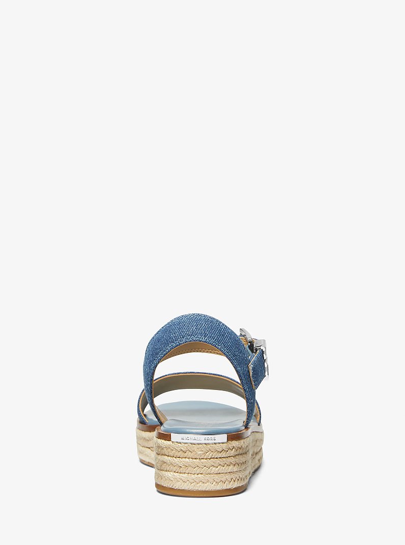 Richie Denim Platform Espadrille Sandal in DENIM | Michael Kors