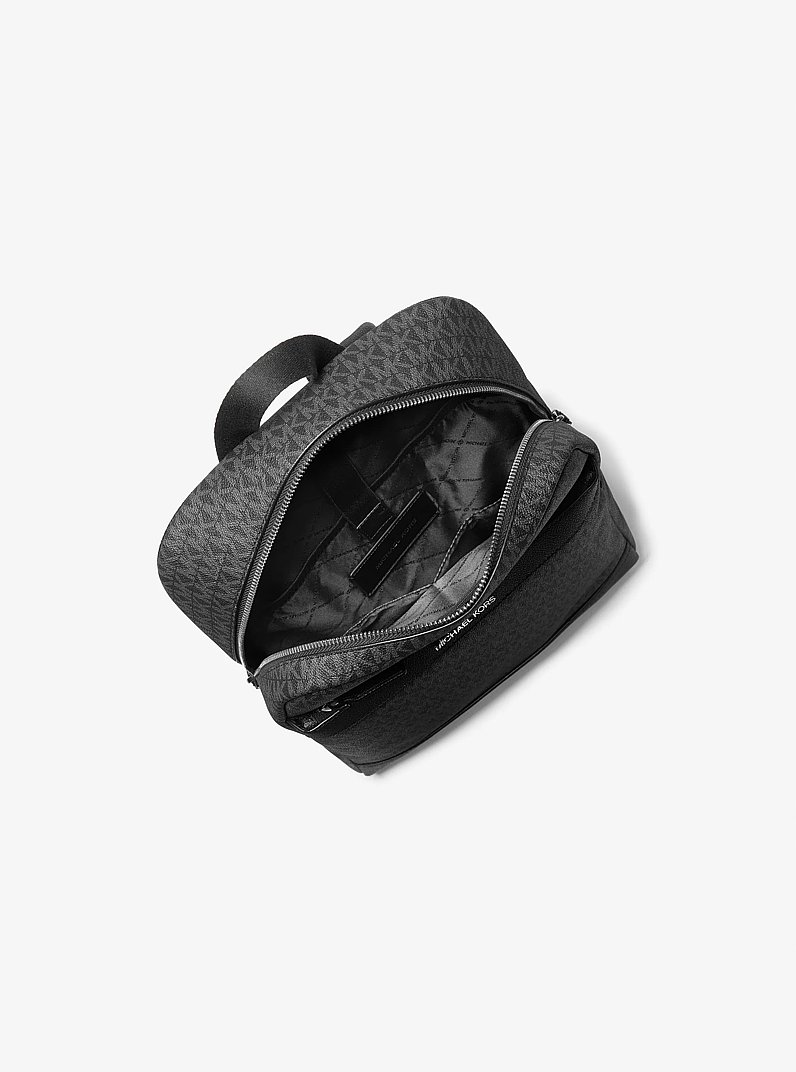 Cooper Medium Signature Logo Backpack in BLACK | Michael Kors