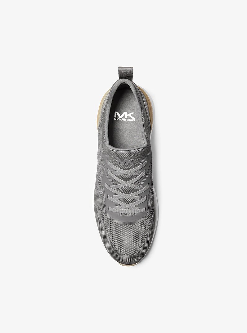 Trevor Stretch Knit Slip-On Trainer in HEATHER GREY | Michael Kors