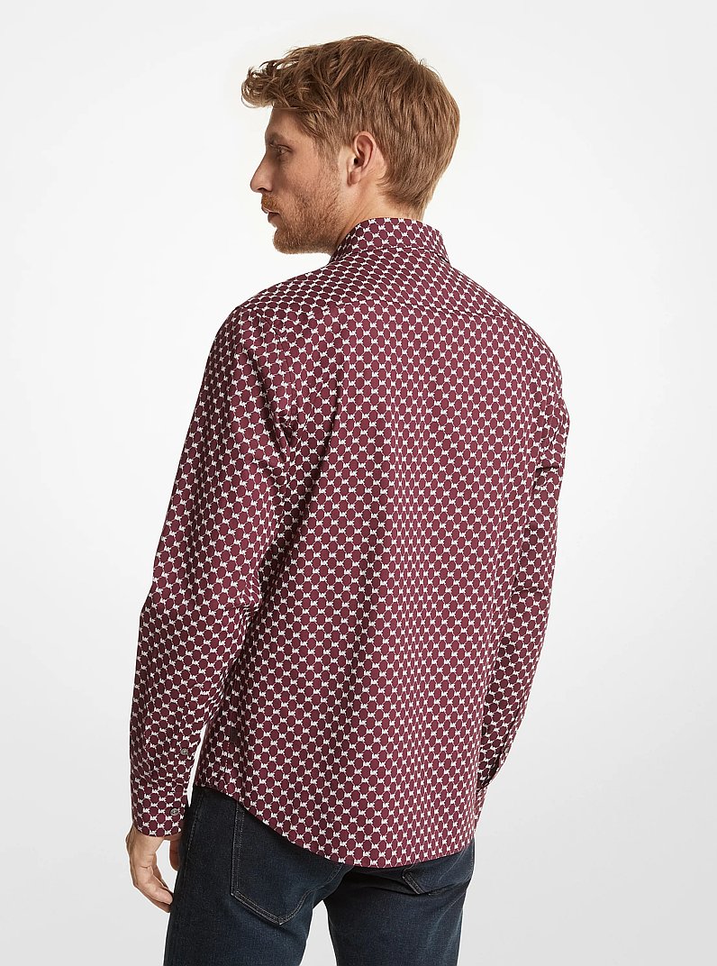 Logo Print Stretch Shirt