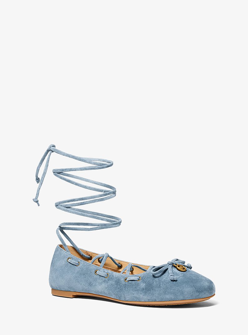 Shae Flex Suede Ballet Flat in CHAMBRAY | Michael Kors