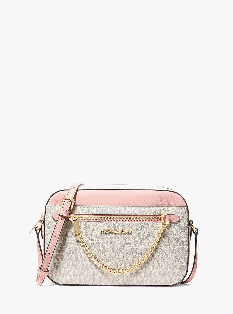 Bandolera Jet Set grande con logotipo in ROS&Aacute;CEO POLVORIENTO MULTICOLOR | Michael Kors