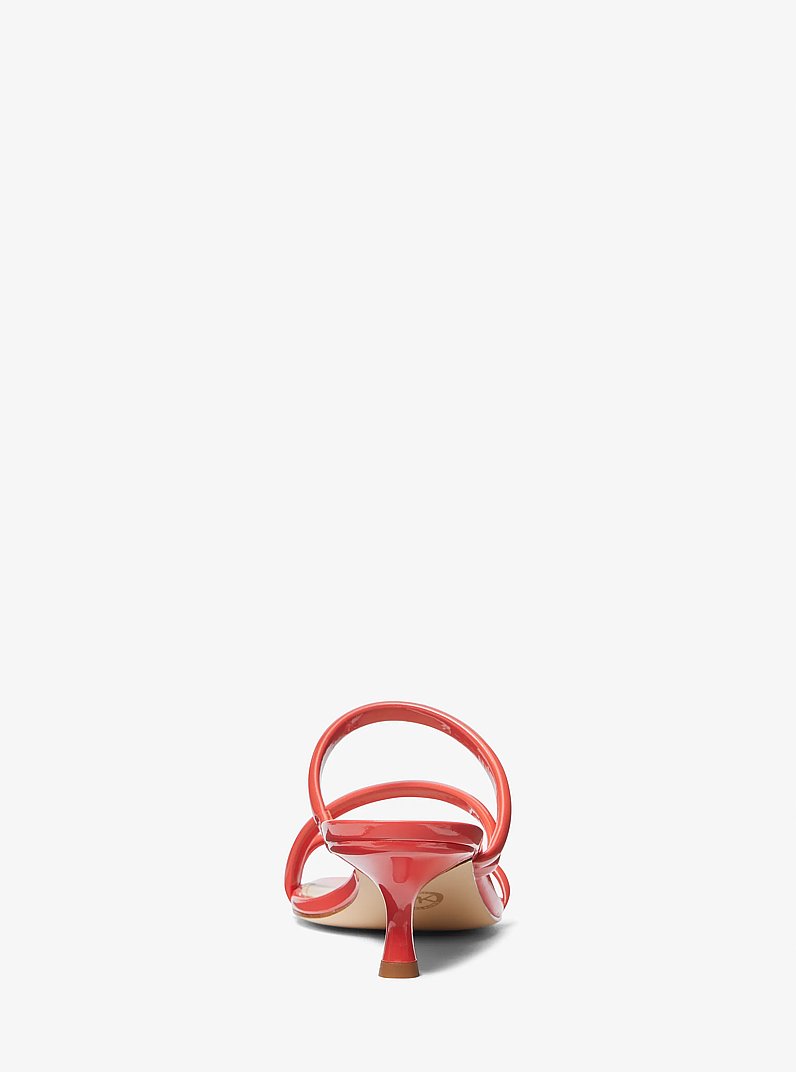 Celia Patent Kitten Sandal in SPICED CORAL | Michael Kors