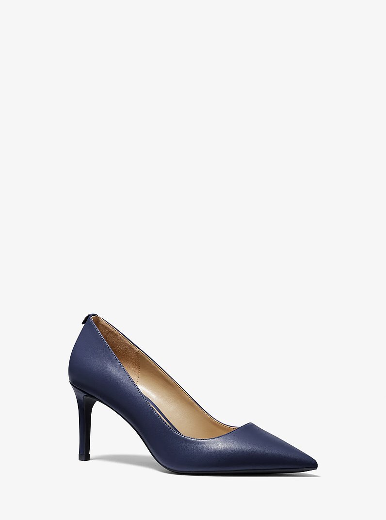 Alina Flex Leather Pump in NAVY | Michael Kors