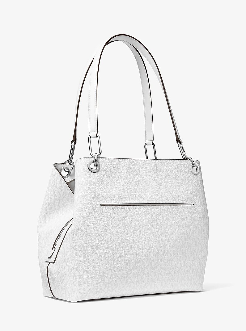 Kensington Large Signature Logo Tote Bag in OPT/ALLUM | Michael Kors