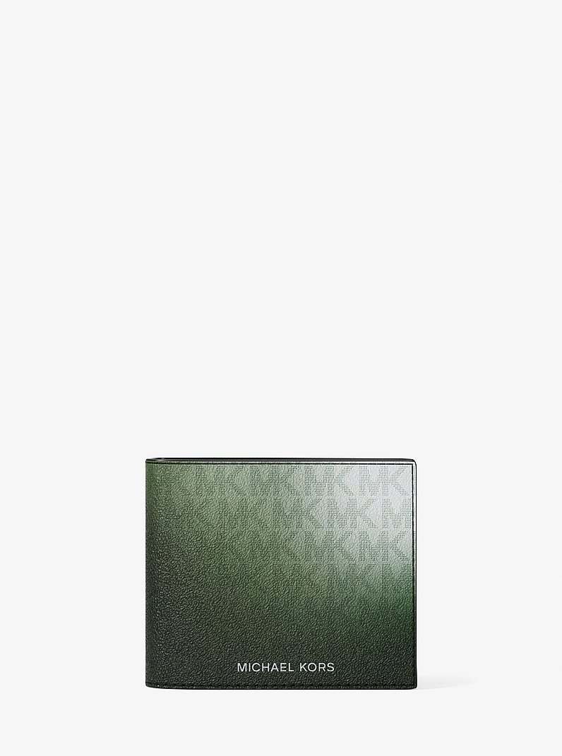 Billetera plegable Cooper con dise&ntilde;o ombr&eacute; y logotipo exclusivo y solapa para documento de identificaci&oacute;n in MUSGO COMBINADO | Michael Kors
