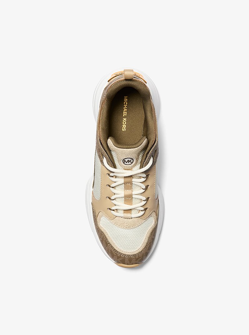 Bowie Signature Logo and Mesh Trainer in LODEN MULTI | Michael Kors