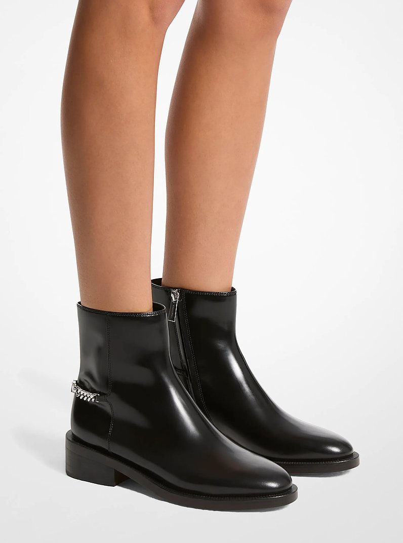 Carlisle Leather Boot in BLACK | Michael Kors