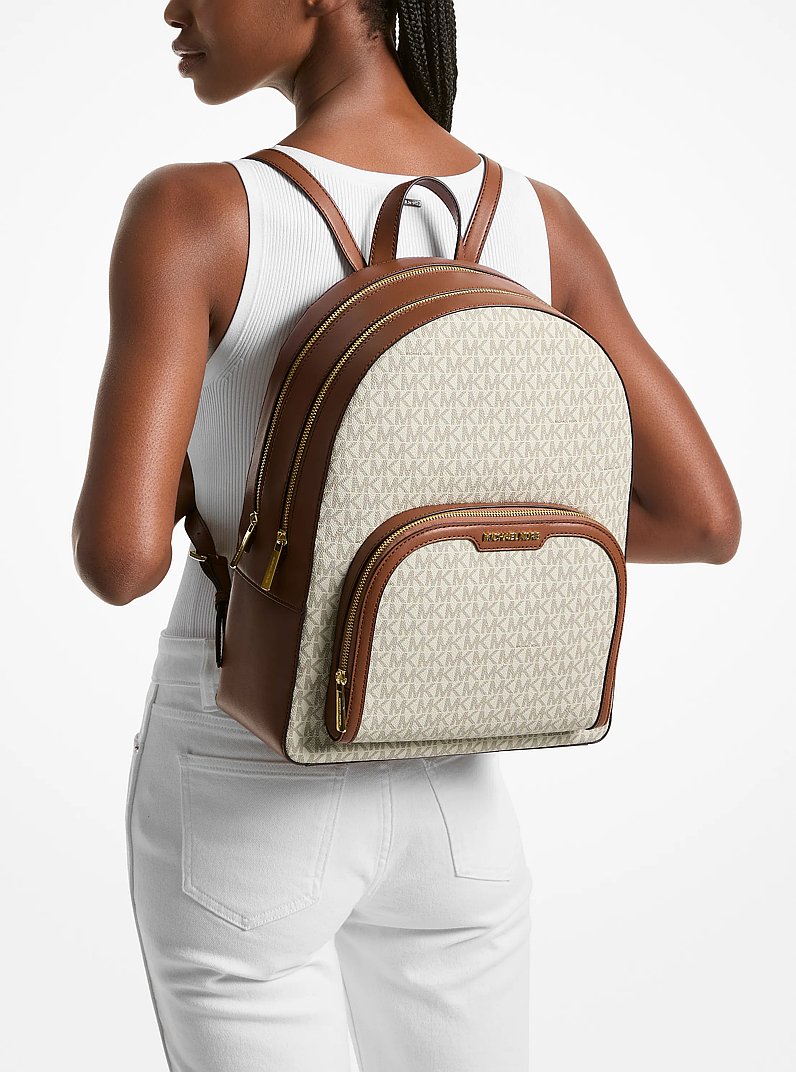 Mochila Jaycee grande con logotipo in VAINILLA | Michael Kors