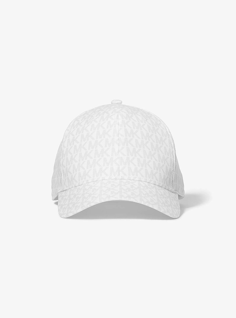 Signature Logo Baseball Hat in BLANCO | Michael Kors