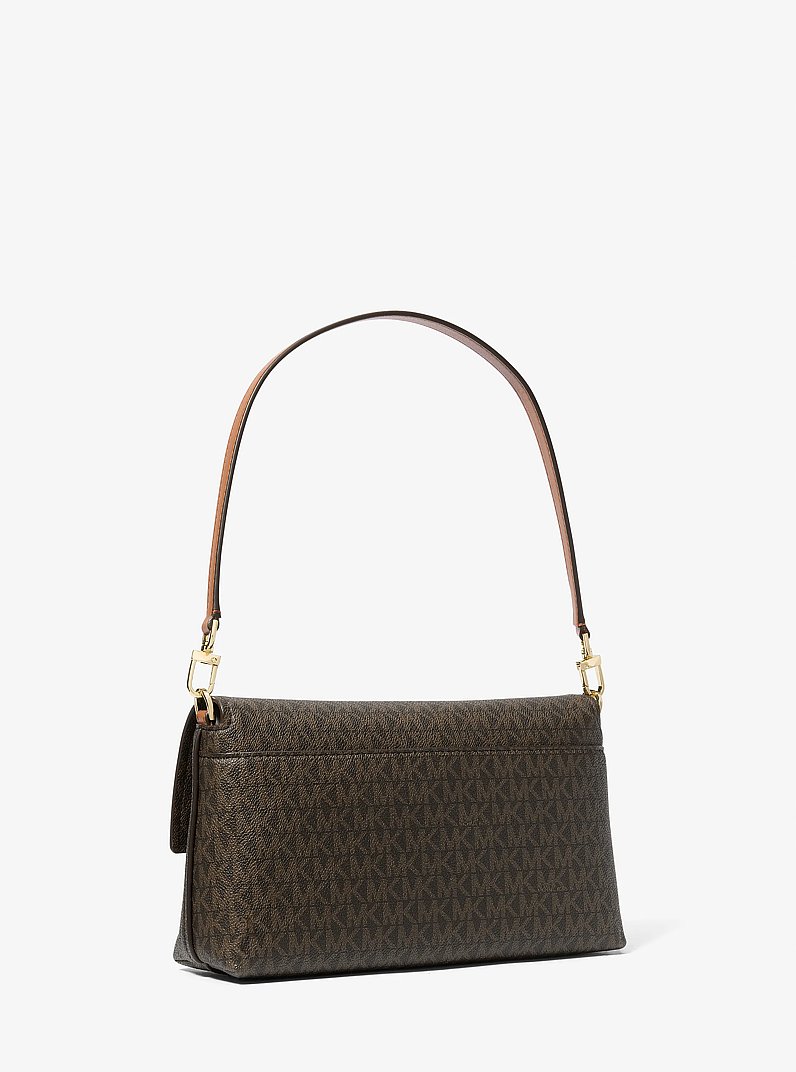 Borsa a spalla convertibile Addie media con stampa logo in BRONZO/GHIANDA | Michael Kors