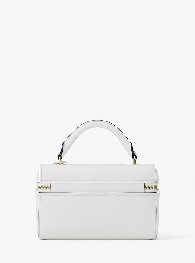 Jana Extra-Small Leather Convertible Crossbody Bag in EGGSHELL | Michael Kors