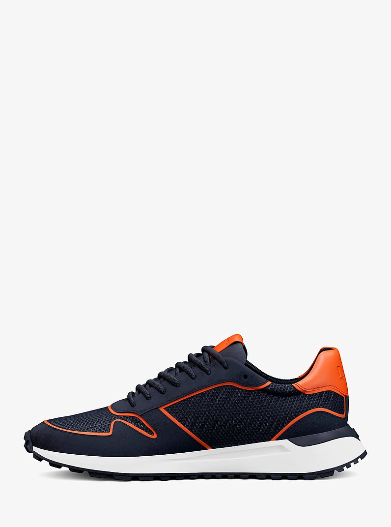 Dax Mixed-Media Trainer in NAVY | Michael Kors