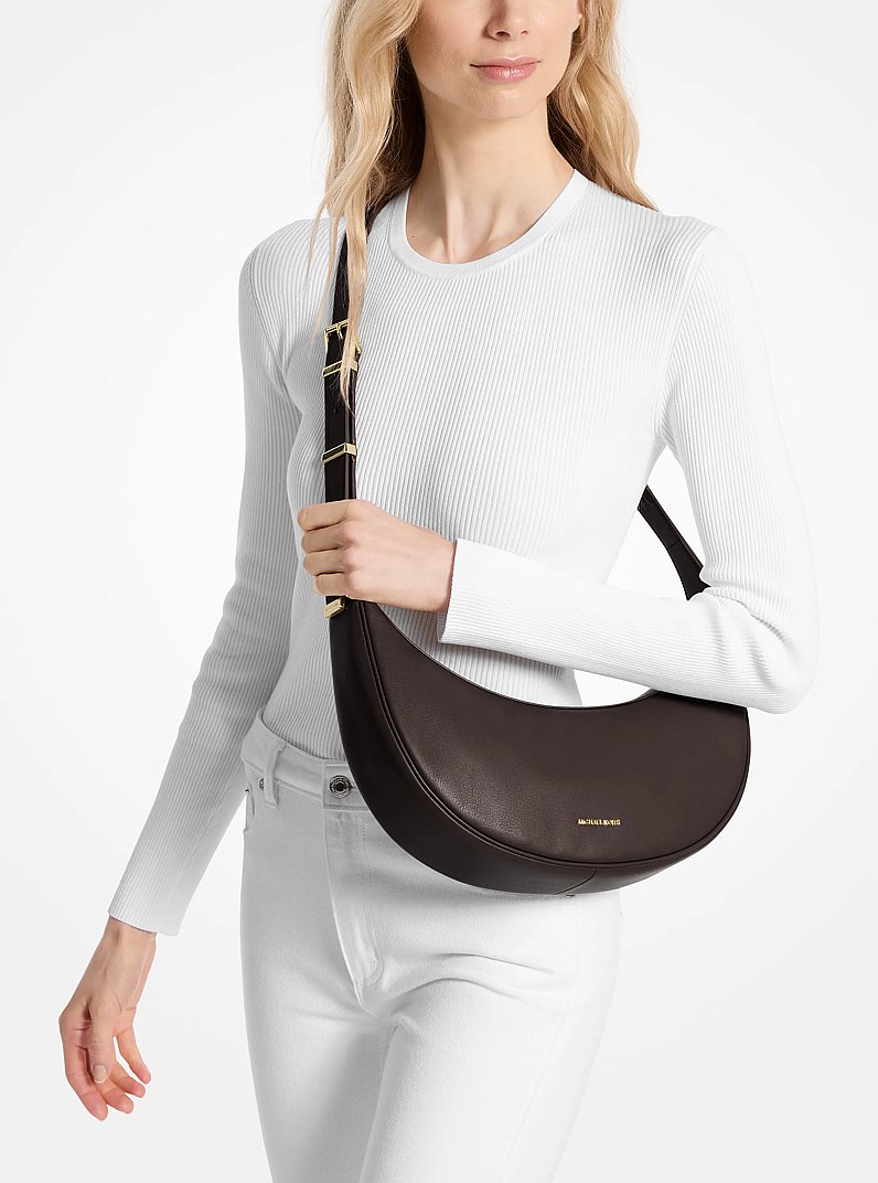 Avra Medium Leather Crossbody Bag in CHOCOLATE - Sale | Michael