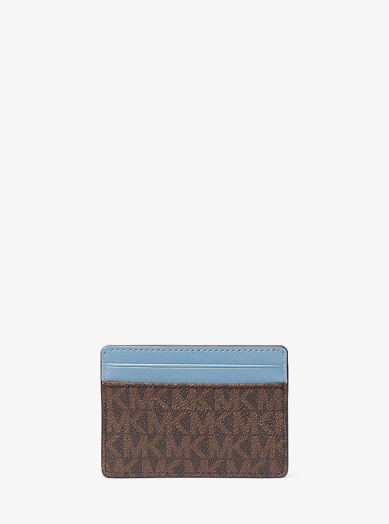 Jet Set Signature Logo Card Case in CHAMBRAY | Michael Kors