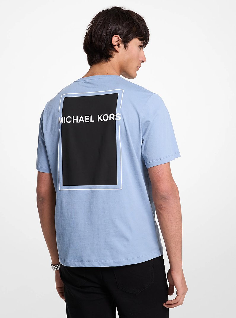Graphic Logo Cotton T-Shirt in CHAMBRAY | Michael Kors