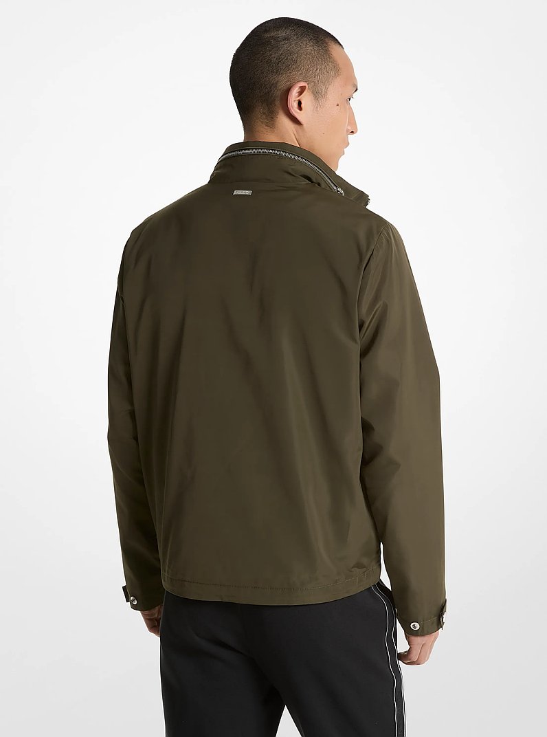 Woven Windbreaker Jacket in IVY | Michael Kors