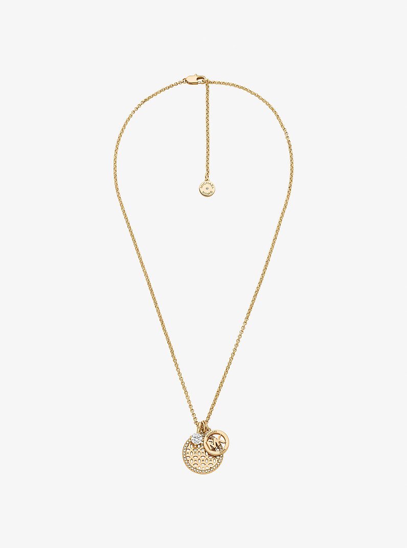 Pav&eacute; Charm Necklace in GOLD | Michael Kors