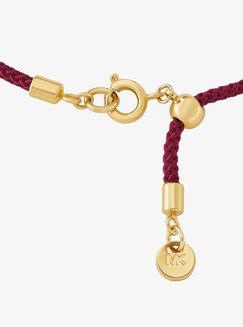 Pav&eacute; MK Pop Charm Cord Bracelet in GARNET | Michael Kors