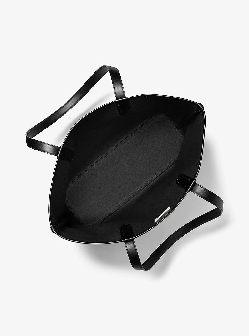 Eliza Extra-Large Leopard Logo Tote Bag in BLACK COMBO | Michael Kors