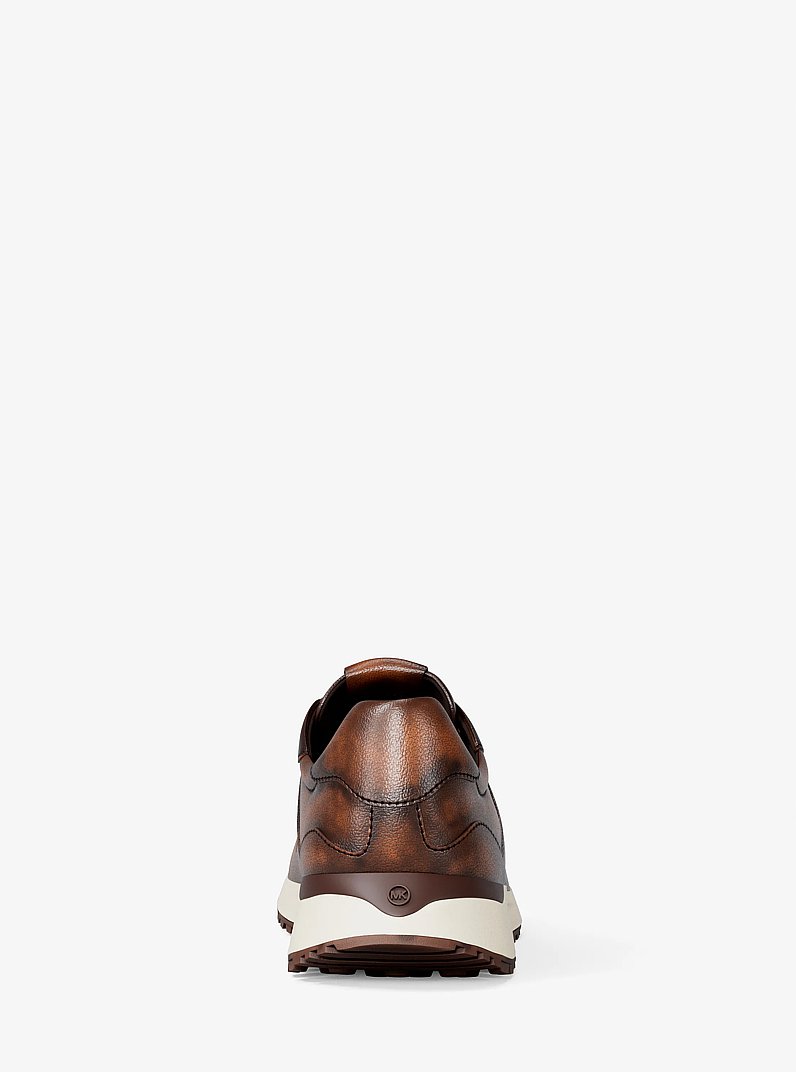 Dax Burnished Trainer in CHOCOLATE | Michael Kors