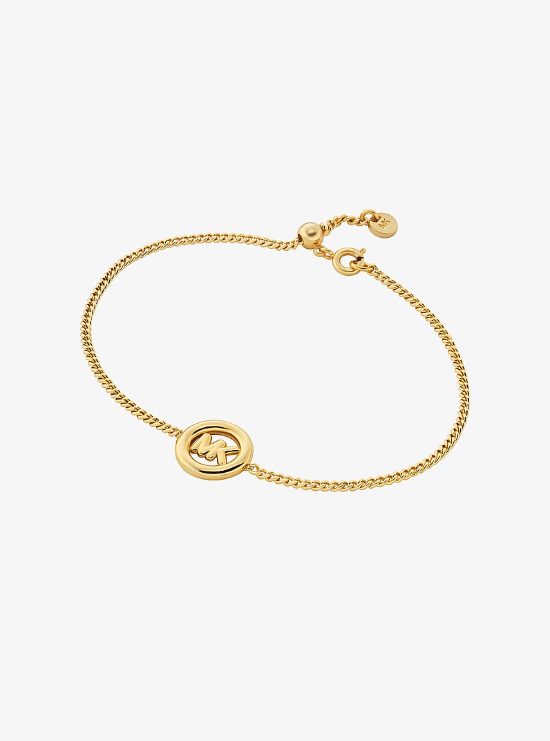 Logo Charm Slider Bracelet in GOLD | Michael Kors