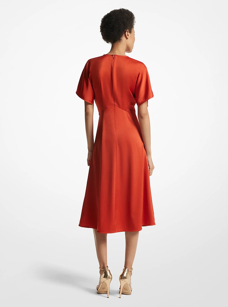 Crepe Stretch Ponte Midi Dress in BRT TRRACTTA | Michael Kors
