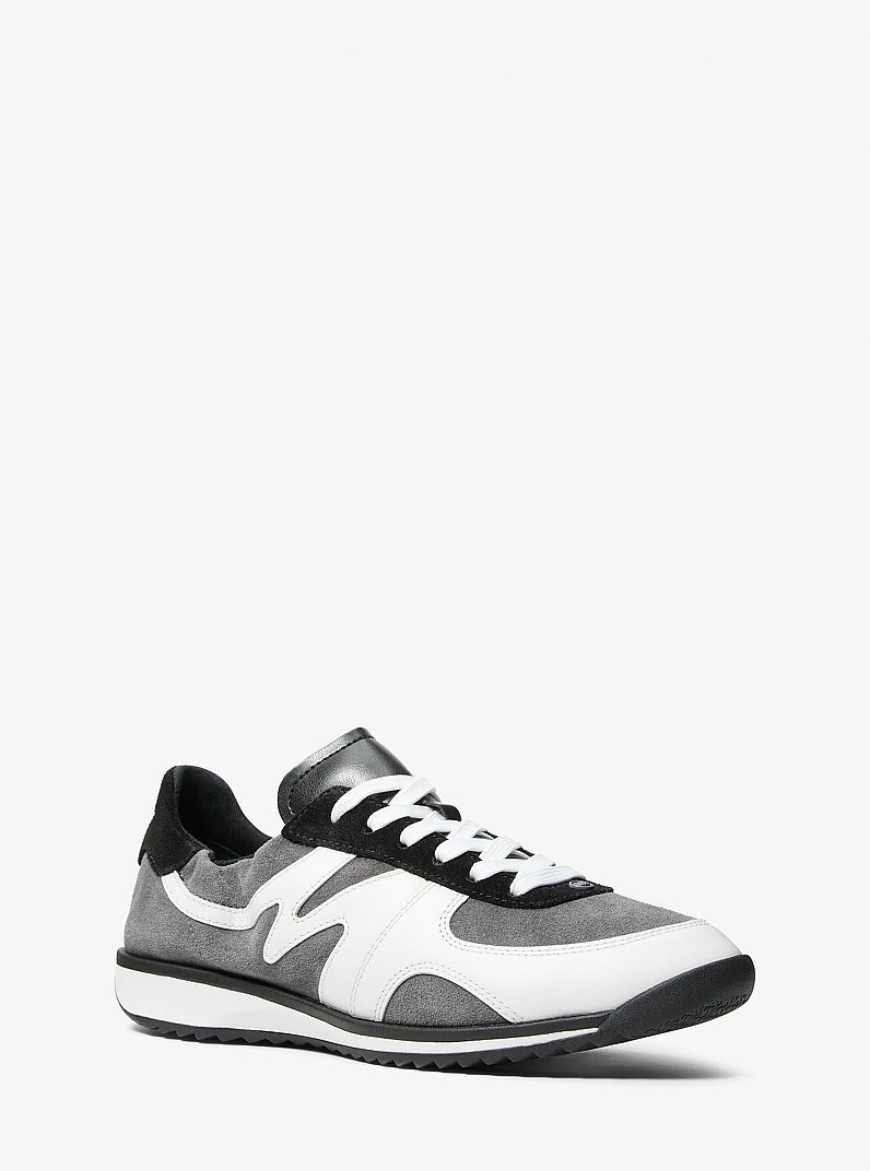 Sneaker Colt Wildleder und Leder in STEINGRAU | Michael Kors