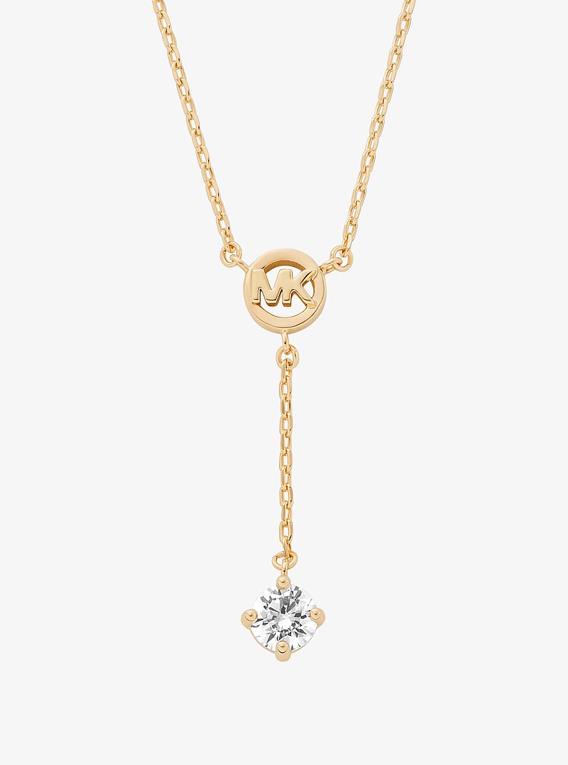 Collier de zircone cubique avec breloque &agrave; logo in OR | Michael Kors