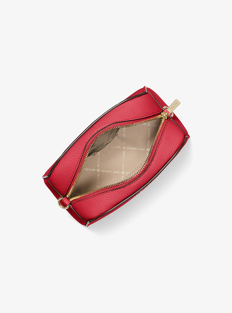 Ashton Extra-Small Heart Embellished Strap Camera Crossbody Bag in BRIGHT RED | Michael Kors