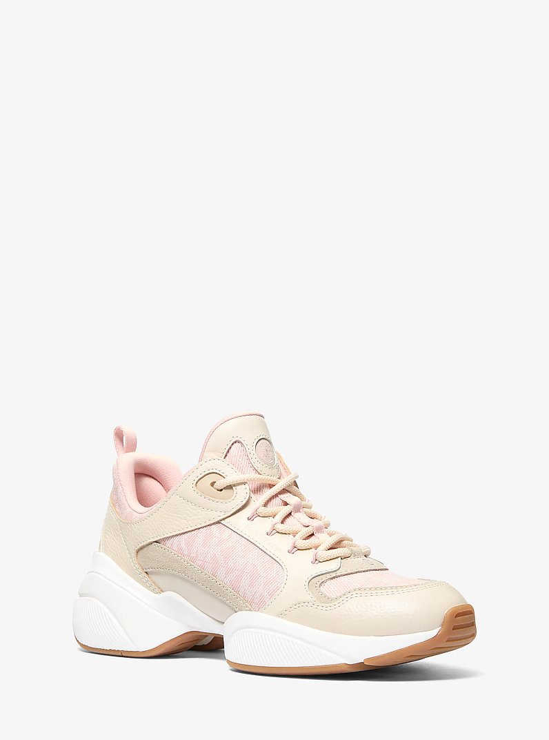 Calzado deportivo Bowie de piel y logotipo exclusivo in AGUA DE ROSAS | Michael Kors