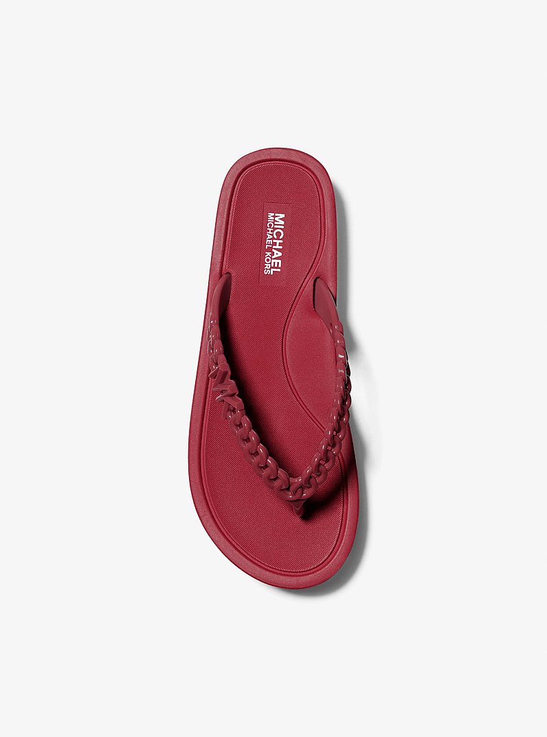 Zaza Platform Flip Flop in DEEP RED | Michael Kors