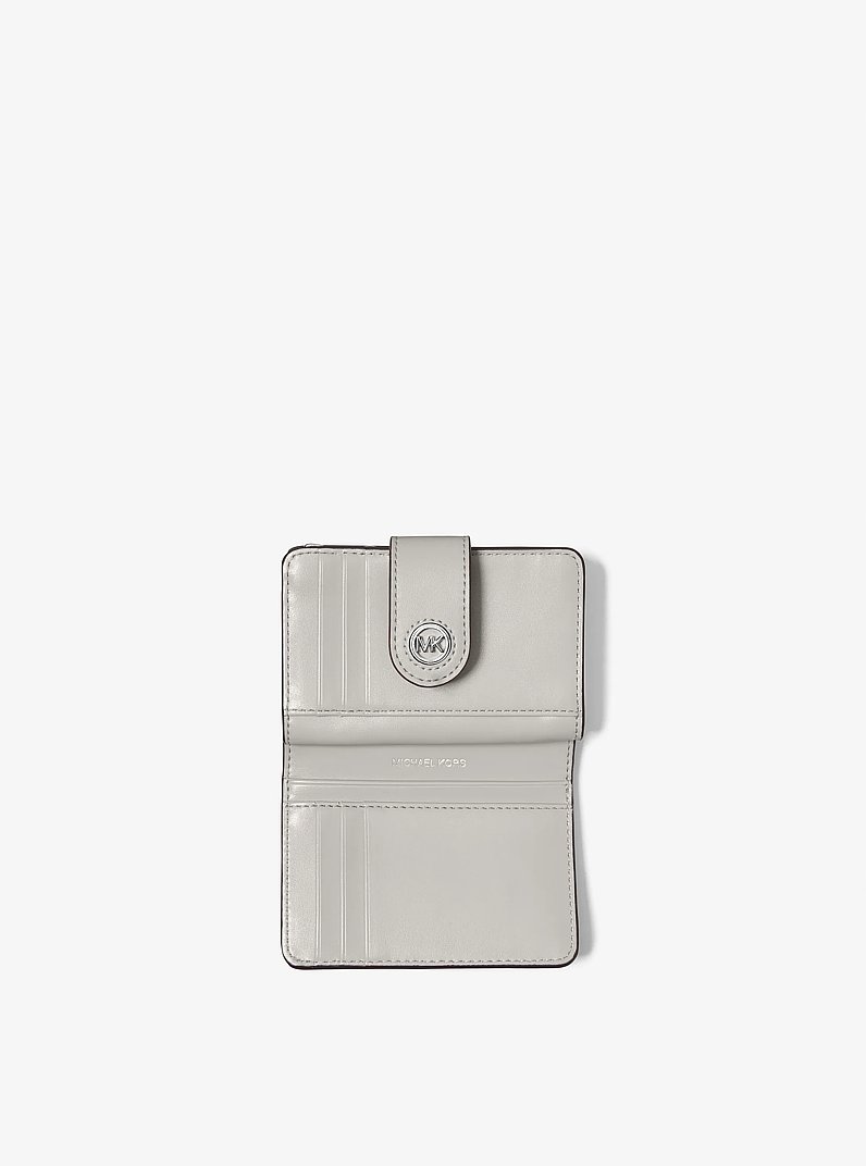 Mercer Small Leather Wallet in ALUMINUM | Michael Kors