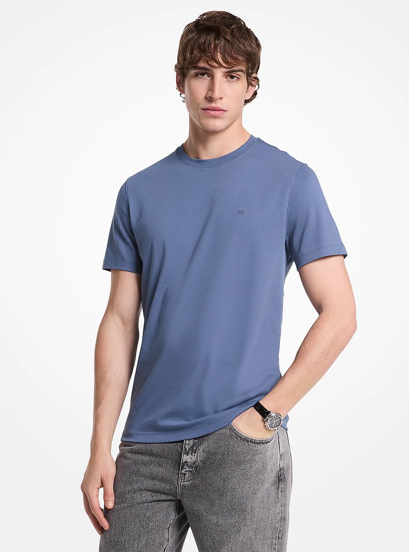 T-Shirt aus Baumwolle in DK CHAMBRAY | Michael Kors