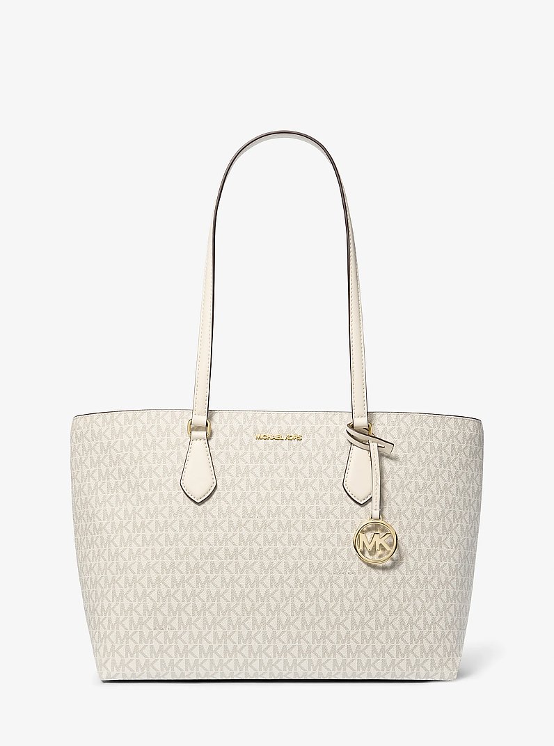 Sheila Large Signature Logo Tote Bag in LT CRM MULTI | Michael Kors