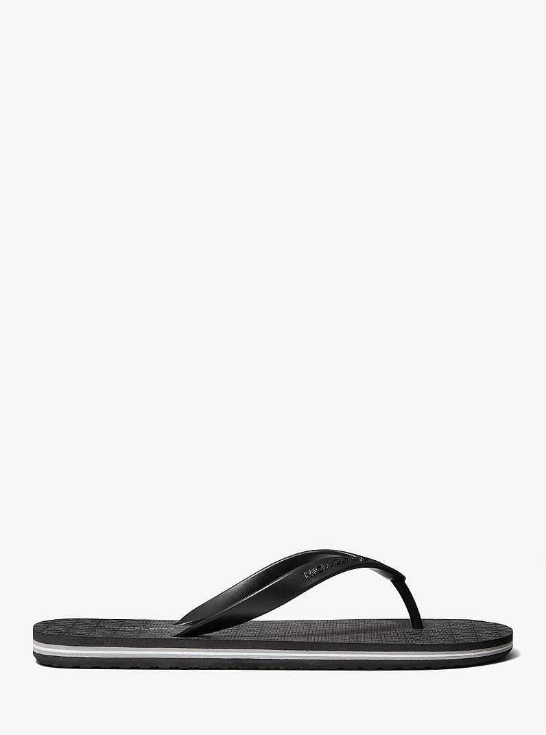 Travis Logo Flip-Flop in BLACK | Michael Kors