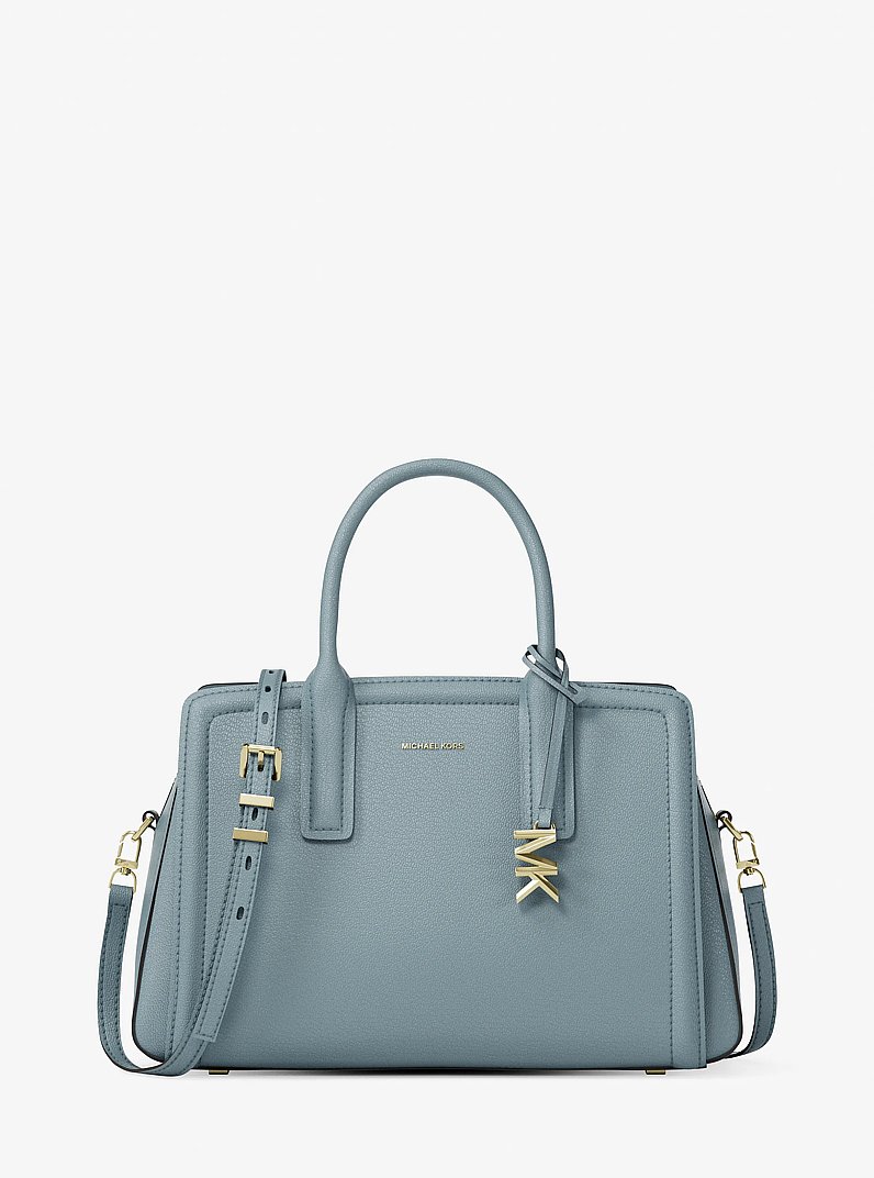 Laila Medium Leather Satchel in CHAMBRAY | Michael Kors