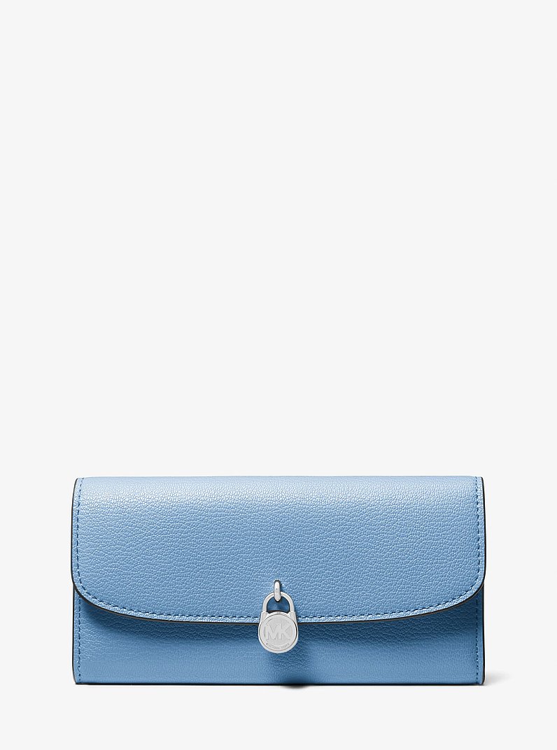 Hamilton Large Leather Continental Wallet in LIGHT SKY | Michael Kors