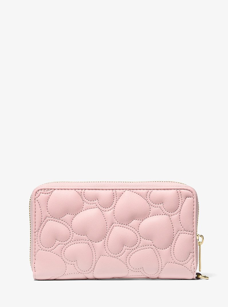 Jet Set Large Heart Embroidered Smartphone Wristlet in POWDER BLUSH | Michael Kors